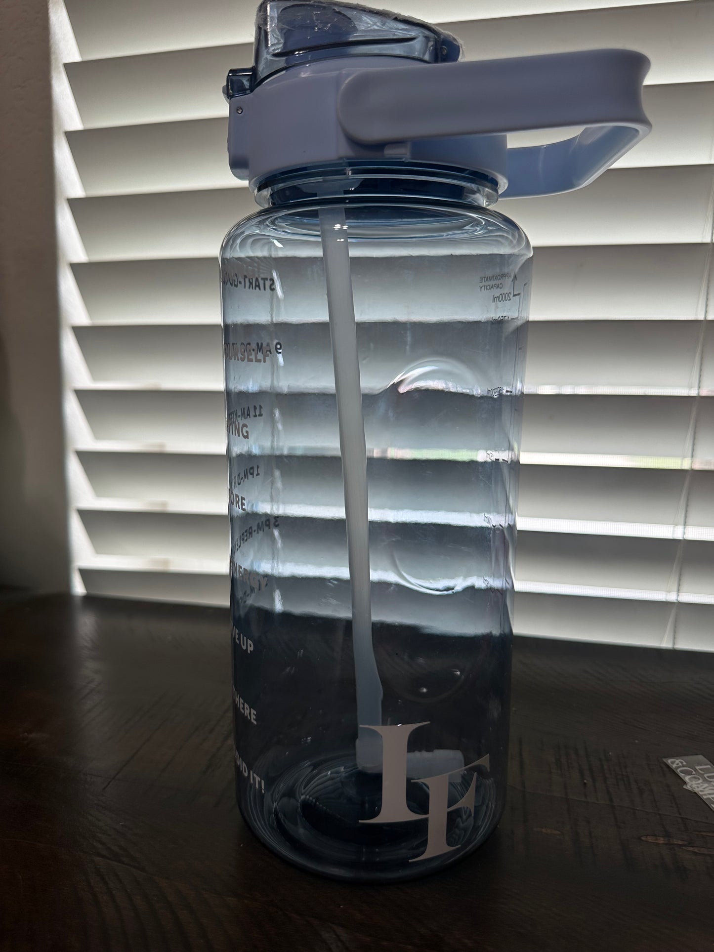 Lulufit motivational water bottle 64oz