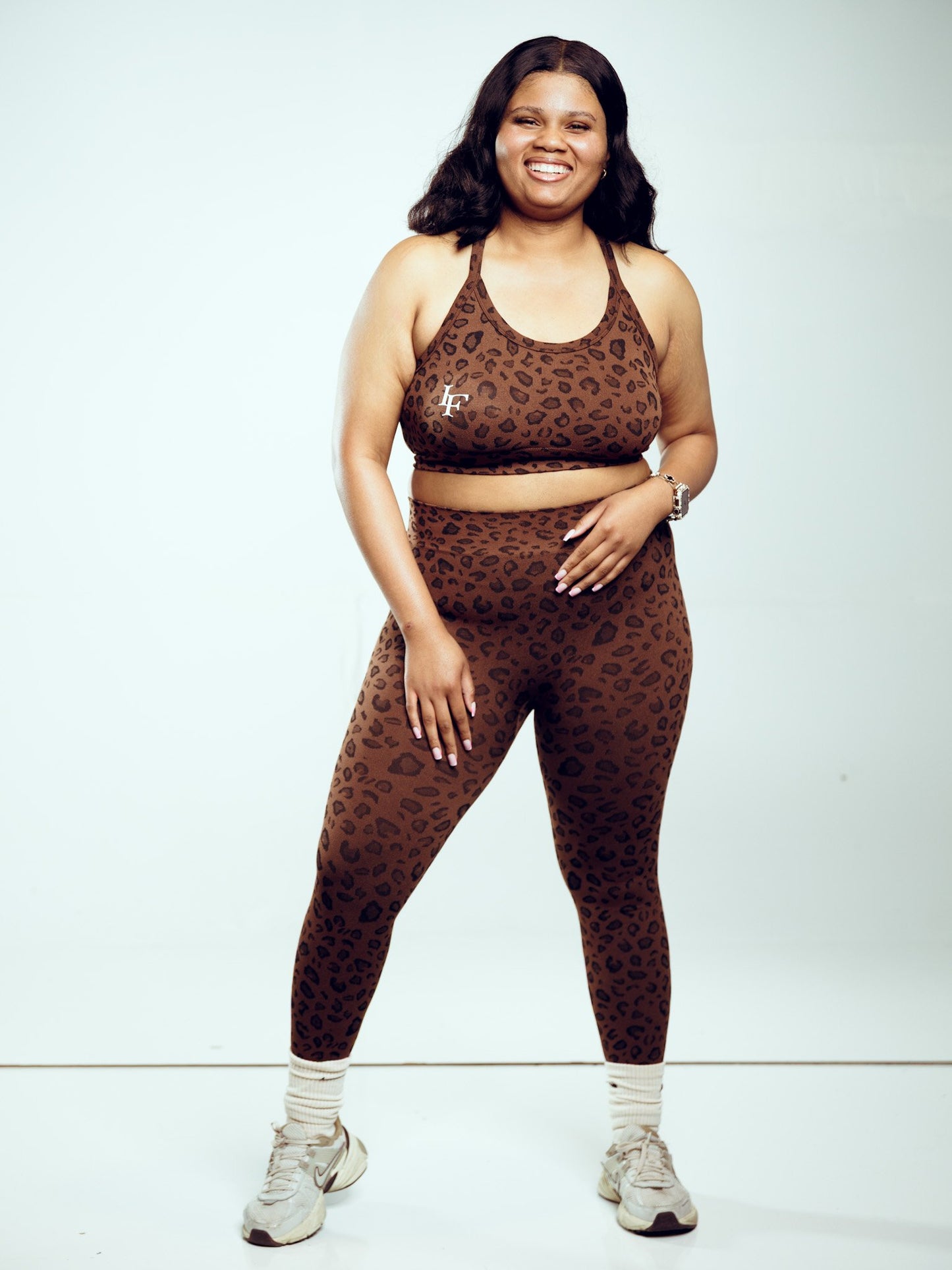LuLuFit Plus+ cheetah print two piece